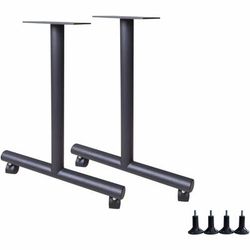 Lorell Invent Training Table Components, Black T-shaped Base, 2 Legs, 28.50" Height x 5" Width x 22" Depth, 2/Set (LLR60803)