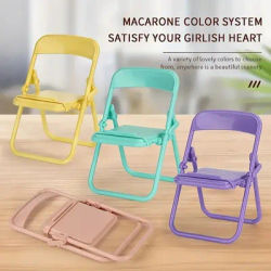 4pcs Cute Sweet Creative Desktop Mini Chair Stand Can Be Used As Decorative Ornaments Foldable Lazy