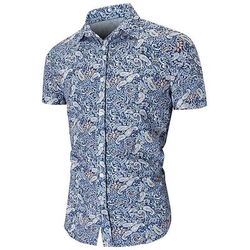 Retrò Vintage Anni '70 Camicia Camicia Aloha Hippie Paisley Costume Per uomo Vacanza Feste Parata dell'Orgoglio Adulti Camicia