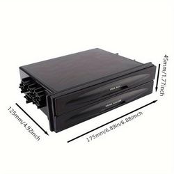 TEMU New Car Auto Double Layer Radio Cup Holder Storage Box