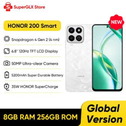 Global Version HONOR 200 Smart 5G Smartphone 6.8'' Anti-Drop Display 50MP AI Camera 5200mAh Ultra-Large Battery 35W SuperCharge