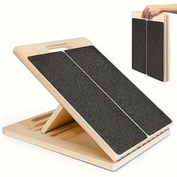 TEMU A Wooden, Portable Wooden Plane, Suitable For Yoga, Fitness Calf Stretching Squats, Adjustable Plane, Fitness Yoga Training Equipment