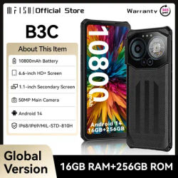 IIIF150 B3C Rugged Phone 16GB RAM 256GB ROM Dual Screen 50MP Camera 10800mAh Android 14 Ultra-Thin Smartphone Global Version