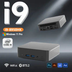 Intel Core i9 8950HK Mini PC Windows 11 16GB DDR4 512GB 1TB 2TB SSD Portable Gaming Mini PC WiFi 6 4K Mini Computer PC Desktop