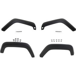 Replacement Fender Flares Plastic Textured Black, Front & Rear, Driver Passenger Side, SET-REPJ221317-4