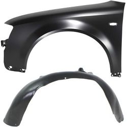 Replacement Fender Steel Primed, Front, Driver Side, 1-year unlimited-mileage warranty KIT-052617-09