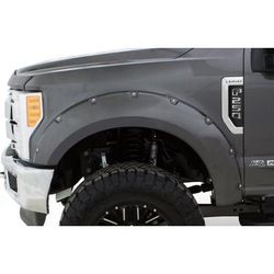 Bushwacker Fender Flares Plastic White Pocket Style Painted Series, Front & Rear, Driver Passenger Side, 20945-12