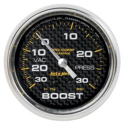 Autometer Boost Gauge Marine Series, 1-year limited warranty 200775-40