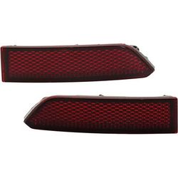 Replacement Bumper Reflector, Rear, Driver & Passenger Side, 1-year unlimited-mileage warranty SET-RV73490007