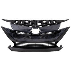 Replacement Grille Assembly Plastic Textured Gray Grille, 1-year unlimited-mileage warranty RT07010048