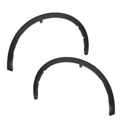 Replacement Fender Flares Plastic Textured Black, Front, Driver & Passenger Side, 1-year unlimited-mileage warranty SET-RT22130023