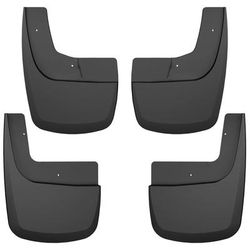 Husky Liners Mud Flaps Thermoplastic Black Custom Fit Series, Front & Rear, Driver Passenger Side, Lifetime limited warranty 58536