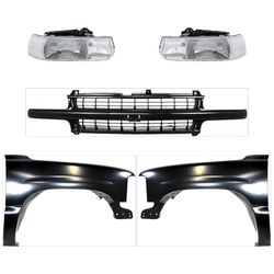 Replacement Fender Steel Primed, Front, Driver & Passenger Side, 1-year unlimited-mileage warranty KIT-022123-38