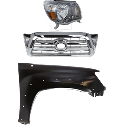 Replacement Grille Assembly Plastic Chrome Grille, 1-year unlimited-mileage warranty KIT-031323-19901