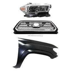Replacement Grille Assembly Plastic Chrome Grille, 1-year unlimited-mileage warranty KIT-031323-29801