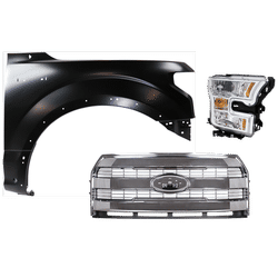 Replacement Fender Aluminum Primed, Front, Passenger Side, 1-year unlimited-mileage warranty KIT-022423-29901