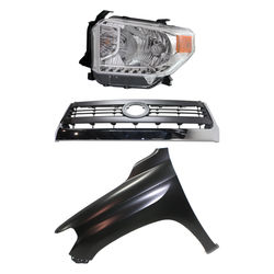 Replacement Grille Assembly Plastic Painted Gray Grille, 1-year unlimited-mileage warranty KIT-031323-42302