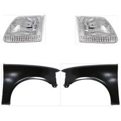 Replacement Fender Steel Primed, Front, Driver & Passenger Side, 1-year unlimited-mileage warranty KIT-022423-82203