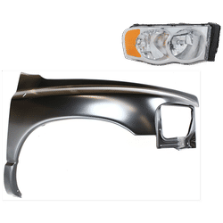 Replacement Fender Steel Primed, Front, Passenger Side, 1-year unlimited-mileage warranty KIT-022423-54204