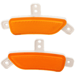 Replacement Bumper Reflector, Front, Driver & Passenger Side, 1-year unlimited-mileage warranty SET-RH11090007UQ