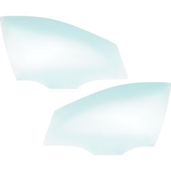 Replacement Door Glass, Front, Driver & Passenger Side, 1-year unlimited-mileage warranty SET-RD48010001