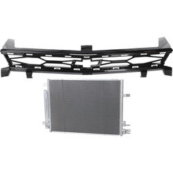 Replacement Grille Assembly ABS Plastic Primed Grille, 1-year unlimited-mileage warranty KIT-112423-15