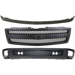 Replacement Grille Assembly Plastic Textured Black Grille, 1-year unlimited-mileage warranty KIT-07162024-46