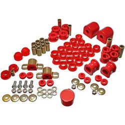 Energy Suspension Master Bushing Kit Polyurethane Red, 2-year Limited Warranty 7.18104R