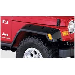 Bushwacker Fender Flares Plastic Black Pocket Style for Jeep Series, Front & Rear, Driver Passenger Side, 10908-07