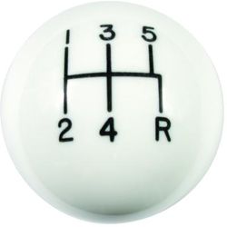 Hurst Shift Knob Plastic White Round, 1-year limited warranty 1630025