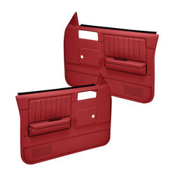 Coverlay Door Trim Panel Red Replacement Series, Front, Driver & Passenger Side, Lifetime limited warranty 18-45N-RD