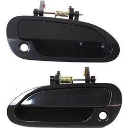 Replacement Exterior Door Handle Smooth Black, Front, Driver & Passenger Side, 1-year unlimited-mileage warranty SET-H462113