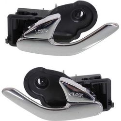 Replacement Interior Door Handle Chrome, Front or Rear, Driver & Passenger Side, 1-year unlimited-mileage warranty SET-REPM462329