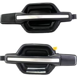 Replacement Exterior Door Handle Smooth Black, Rear, Driver & Passenger Side, 1-year unlimited-mileage warranty SET-REPM491335