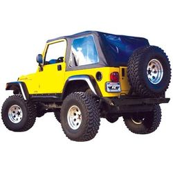 Rampage Soft Top Heavy Duty SailCloth Black diamond Frameless Design Trail Series, 3-year limited warranty 109935
