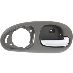 Replacement Interior Door Handle Gray bezel with chrome lever, Rear, Passenger Side, 1-year unlimited-mileage warranty REPC491571