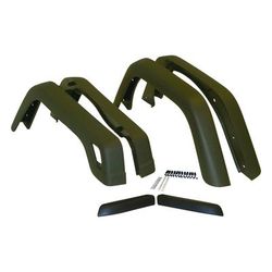 Crown Fender Flares Plastic Black, Front & Rear, Driver Passenger Side, 1 year or 12,000-mile limited warranty 55254918K6