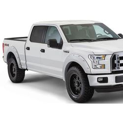 Bushwacker Fender Flares Thermoplastic Silver Pocket Style Painted Series, Front & Rear, Driver Passenger Side, 30918-53
