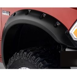 Bushwacker Fender Flares Plastic Black Pocket Style Painted Series, Front & Rear, Driver Passenger Side, 50919-35