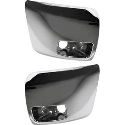 Replacement Bumper End Plastic Chrome, Front, Driver & Passenger Side, 1-year unlimited-mileage warranty SET-REPC011111