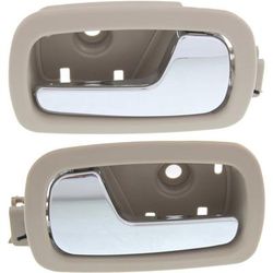 Replacement Interior Door Handle Beige bezel with chrome lever, Rear, Driver & Passenger Side, SET-REPC491585