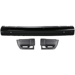 Replacement Bumper Steel Painted Black, Front, 1-year unlimited-mileage warranty KIT-111016-11