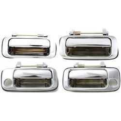 Replacement Exterior Door Handle Chrome, Front & Rear, Driver Passenger Side, 1-year unlimited-mileage warranty SET-REPT462359-4