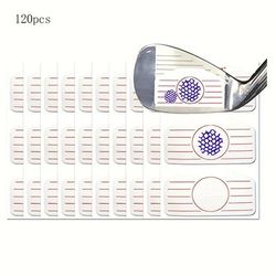 TEMU 120pcs Tape Labels For Golf Swing Training - High-contrast Impact Stickers For Iron & Woods Hitting Practice, Durable Self-adhesive Swing Recorder With Precise Alignment Guide