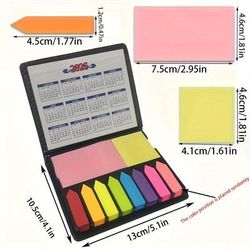 TEMU 2025- Desk Organizer: 2000 Pages, 1000 Sheets, Sticky Notes, Leather Cover, 13cm X 5.1cm