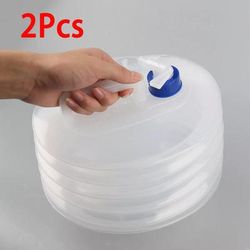 TEMU 2pcs 10l Collapsible Water Bag Camping Foldable Water Containers Storage Water Bottle