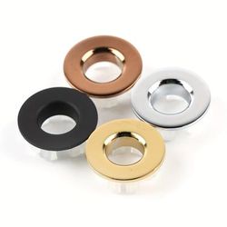 TEMU 2pcs Bathroom Sink Basin Overflow Hole Cover Cap Round Decorative Ring Washbasin Tool