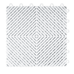 Swisstrax Arctic White Ribtrax Smooth Home Garage Floor Tile (10 Pack)