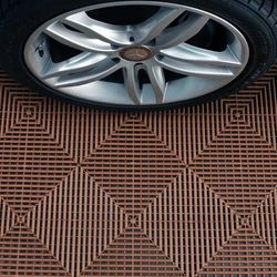 Swisstrax Chocolate Brown Ribtrax Pro Garage Floor Tiles (6 Pack)