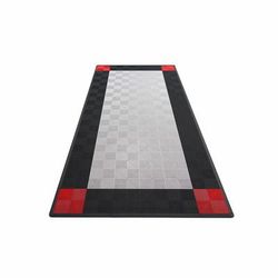 Swisstrax Single Car Garage Floor Mat In Ribtrax Pro Tiles (4 Corners - Black, Red, Grey)